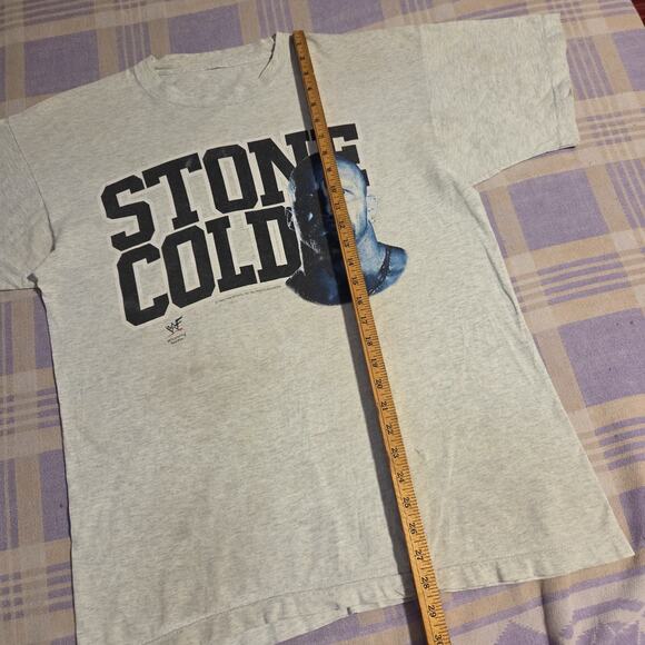 Vintage 90s WWF Stone Cold Steve Austin Shirt Wrestling Distressed Rare WWE 1998 - Picture 4 of 12